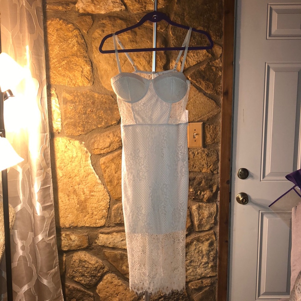 Charlotte Russe White Lace Dress NWT